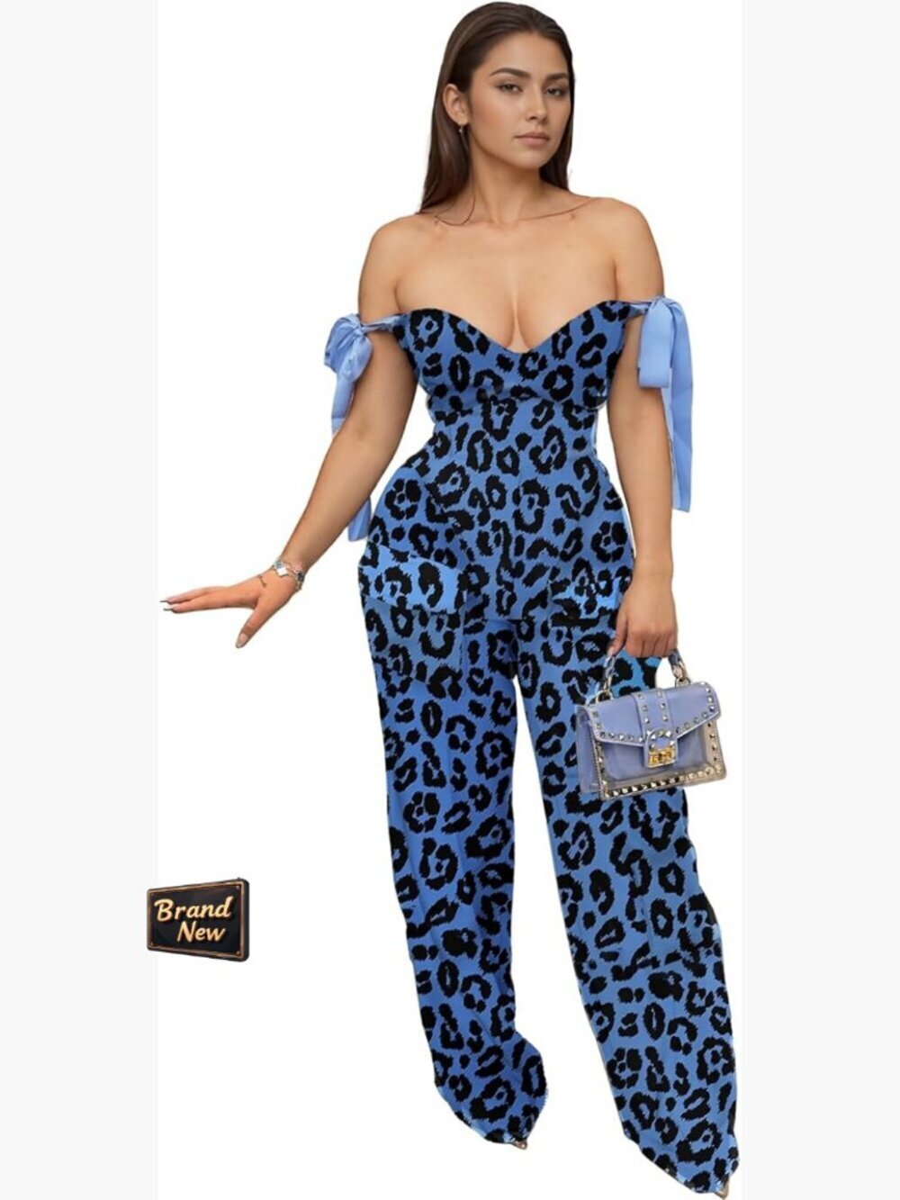 Sexy Bodycon Jumpsuit Romper Lace Up V-Neck Sleeveless Floor Length